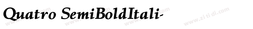 Quatro SemiBoldItali字体转换